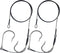 Shark Rigs Stainless Steel Twin Fishing Hooks 400LB Nylon Coated Cable Leader