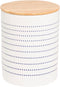 Pearhead Ceramic Dog Treat Jar with Wooden Lid Container for Dog Biscuits