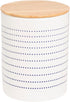 Pearhead Ceramic Dog Treat Jar with Wooden Lid Container for Dog Biscuits