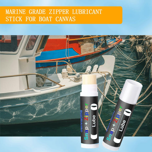 Sanviatime 4Pcs Snap and Zipper Lubricant Zip Wax for Boat Care, Marine Grade Zipper Wax Lubricant Stick, Snap Lube