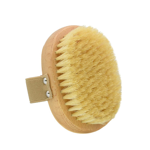 Soft Bristle Dog Brush for Short Haired Cats and Dogs, Natural Bristle Palm Brush with Elastic Band