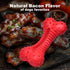 Dog Toys for Aggressive Chewers, Durable Natural Rubber Chew Toys for Medium Large Dogs with Bacon Flavor, Red