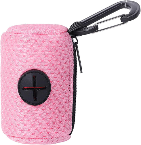 LOXGO Pet Trash Bag Holder Poop Bag Dispenser MeshFabric Pooper Bag Dispenser LeashHook