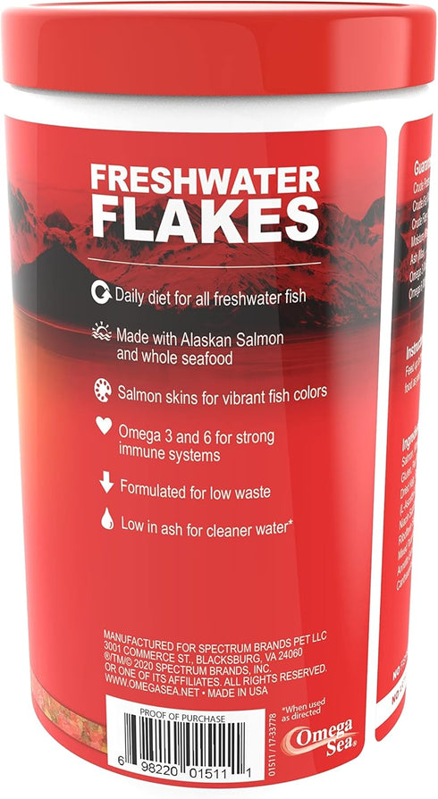 Omega One Freshwater Flakes, 5.3 oz Fish Food