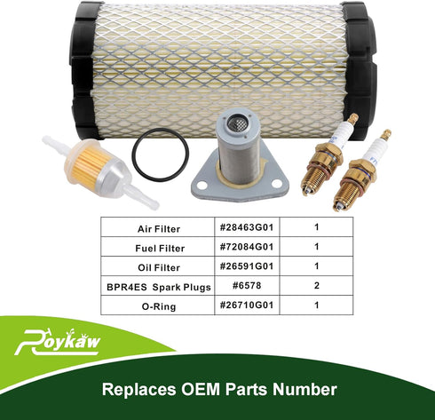 Roykaw EZGO Tune Up Kit, Air Filter, Oil Filter, Spark Plug for Golf Cart Models