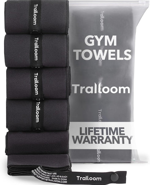 Trailoom Microfiber Workout Towels - Quick Dry, Highly Absorbing, Odor-Free, for Men