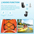 Kayak Deck Rigging Kit - 8 Feet Bungee Cord with Hooks, Tie Down Pad Eye, and 6 J-Hooks for Canoe Accessory
