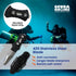 Scuba Choice Compact Stainless Steel Blunt Tip Dive Knife, 2.3" Plain Edge Blade, Black/Silver