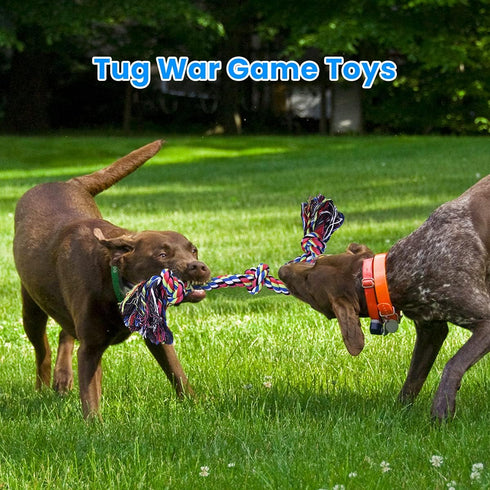 Dog Rope Toys for Large and Medium Aggressive Chewers - 2 Pack Heavy Duty Tug of War Dog Toy