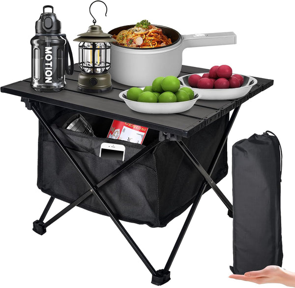 Foldable Camping Side Table, Ultralight Small Beach Aluminum, Portable Outdoor Table with
