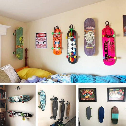 Upgrade Large Surfboard Storage Rack, Adjustable Wall Mount for Ski, Snowboard, Wakeboard, Skateboard - Holds Up to 20LB