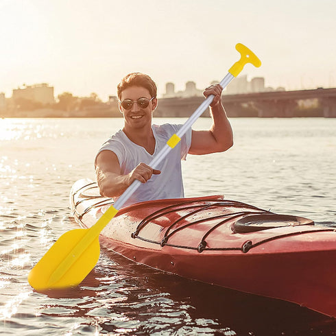 LIOOBO 2Pcs Telescopic Kayak Paddle, Rafting Boat Paddle, Canoe Oars in Plastic Aluminum Alloy