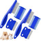 6 Pack Flea Lice Comb, Stainless Steel Dog Cat Grooming Combs, 2-in-1 Double Sided Tear Stain Remover for Pets