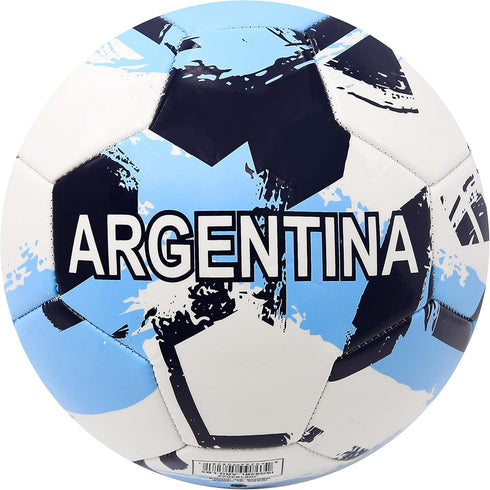 Icon Sports World Cup Country Training Outdoor Soccer Ball, Argentina Ball for Home