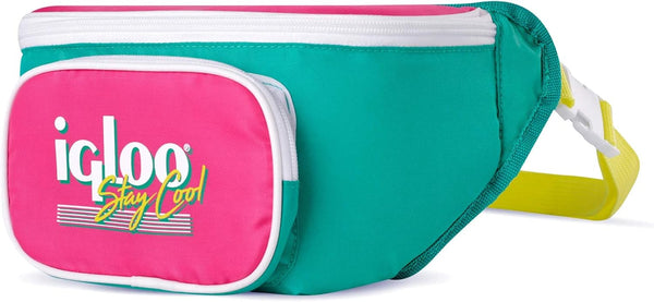 Igloo Retro Fanny Packs Cooler, Insulated Crossbody Bag, Fashion Waist Packs, Adjustable Lightweight Travel Hip Pack