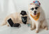 Mechaly Dog Plain Bandanas, 2 Pack Scarf Triangle Bibs for Small, Medium Dogs
