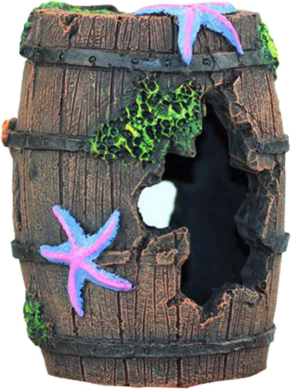 WishLotus Aquarium Fish Tank Decorations, Plastic Plants Fish Cave Castle Ornaments for Tank Décor