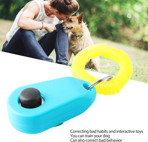 Pet Dog Training Clicker - Universal Training Clicker with Wrist Strap for Small and Medium Pets