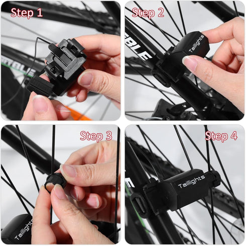 5pcs HANABASS Bike Tail Light Led Rear Light for Night -Brightness Reflector Accessory Engineering Compact Fit