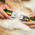 Buckle-Down Rasta Dog Collar - 1" Wide - Fits 15-26" Neck - Large Seatbelt Buckle