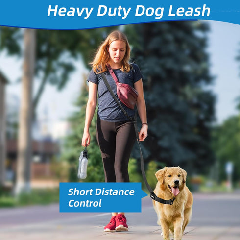 9ft Dog Leash Waist Leash for Hands-Free Walking, Adjustable Heavy Duty Training Belt for Pet Supplies