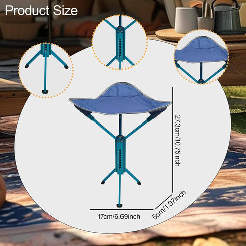 Aymzbd Camping Stool Portable Folding Stool Footrest Compact Foldable Small Chair Slacker Chair for Travel Concerts