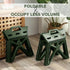HOME ARCHIVE Folding Step Stool, Portable Camping Chair, Nonslip Platform, Lightweight Plastic Construction, Army Green