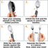 Orblue 4-in-1 Camping Utensils, 2-Pack Portable Stainless Steel Spoon, Fork, Knife & Bottle Opener Combo