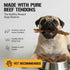 7-9 inch, 6 Dog Chits Beef Tendons for Dogs & Puppies - High Protein, Low Fat - All Natural Beef Tendon Chew - Chewy