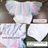 ANIAC White Dog Dress, Summer Clothes for Small Dog Girl, Spring Puppy Princess Dress, Cat Outfit, Rainbow (Large,