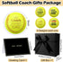 4 Set 9 Inch Eurzom Pcs Best Softball Coach Gift Include Printed Leather Softball Greeting Card and Gift Box Thank You