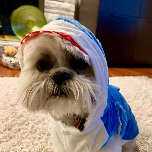 NACOCO Dog Shark Costume, Cute Pet Clothes for Cats and Dogs, Blue, XS