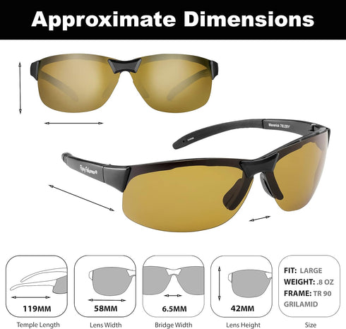 Flying Fisherman Maverick Polarized Sunglasses with AcuTint UV Blocker for Outdoor Sports
