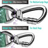 Hotsky Heavy Duty Tactical Bungee Dog Leash with Car Seat Belt and Double Handle for Medium Large Dogs, 4-6ft, Green