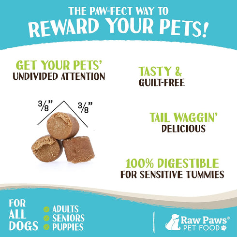 Grain-Free Soft Training Treats for Dogs - Peanut Butter Recipe, 6 oz by Raw Paws