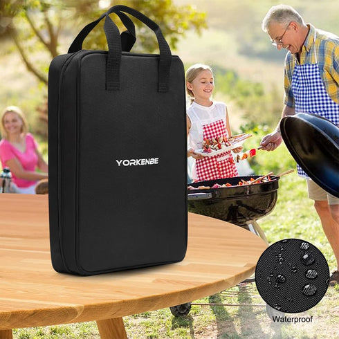 High Capacity Camp Kitchen Organizer, Portable Storage Bag with Hooks and Paper Towel Holder