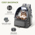 Cat Backpack Carrier, Breathable Large Space Bubble Pet Backpack for Kitty Small Dog up to 12lbs, Transparent &