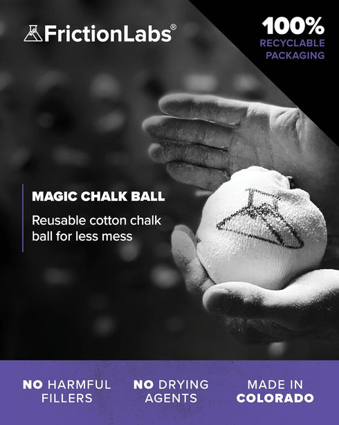 Friction Labs Gym Chalk Magic Ball, PRO Ball (Chalk Bag Sock) | Non-Toxic Climbing Chalk for Bouldering, Gymnastics