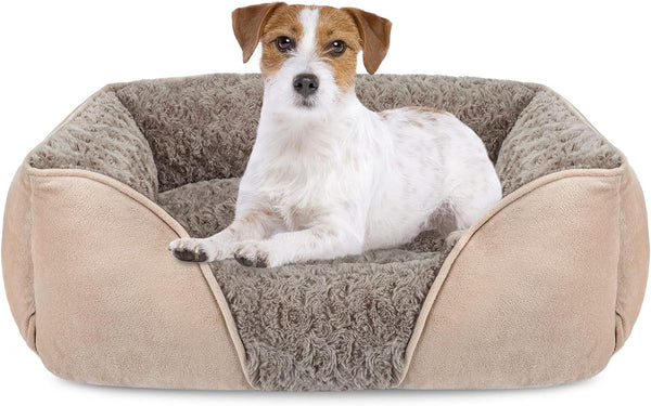 INVENHO Medium Dog Bed - Rectangle Washable Bed for Large Medium Small Dogs, Orthopedic Soft Calming Sleeping Puppy