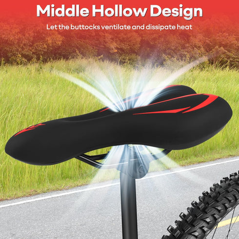 MSDADA Road Bike Seat Mountain Bike Saddle - Soft Cushion Padded Gel Bicycle Seats for Comfort Men Women - Comfortable