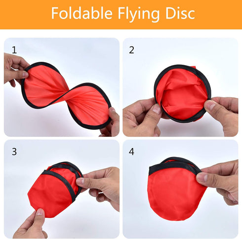 108 Set Summer Mototo Pieces Foldable Flying Disc Fans with Bag Folding Pocket Toy DIY Creative Gift Handheld Fabric