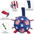 QDAN Purple Soccer Ball Dog Toy with Straps - Durable 6 Inch Beach Pool Water Toy for Small Medium Dogs