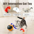 Migipaws Interactive Cat Ball Toy Set, Automatic Rolling Chase Ball with Fluffy Tail, Rechargeable (Orange)