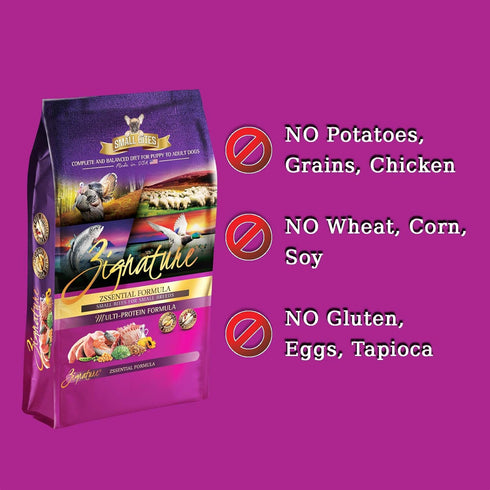 Zignature Zssential Limited Ingredient Formula Dry Dog Food, Small Bites, 4lb