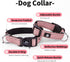IVY&LANE Adjustable Reflective Dog Collar and Leash Set, Neoprene Padded for Small Medium Large Dogs, 5FT Nylon Leash