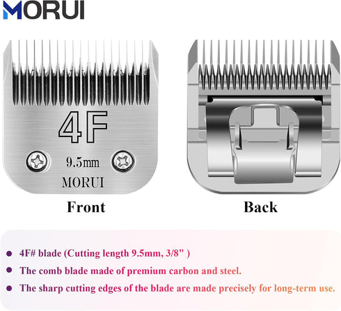4F Cut Length 3/8"(9.5mm) Detachable Pet Dog Clipper Blades, UltraEdge Series Compatible with Most Andis, Oster A5 Wahl