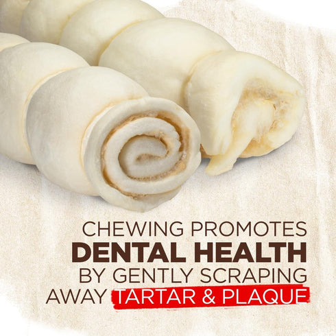 Natural Farm Beef Cheek Rolls, 5-6 Inch (4 Pack), Safe Rawhide Alternative Chew for Power Chewers & Large Dogs