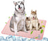 Dog Self Cooling Mat - Washable Summer Blanket for Large Dogs and Cats, Ice Silk Sleep Pad, Pink