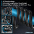 Portable Bicycle Tire Pump, Hand Air Pump for Bike, Fits Presta & Schrader Valve, Includes Ball Pump Needle