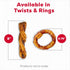 Country 21 Count Kitchen Rawhide Free Beef Rings Dog Chews, Made with Real Beef, Highly Digestible, Gluten Free